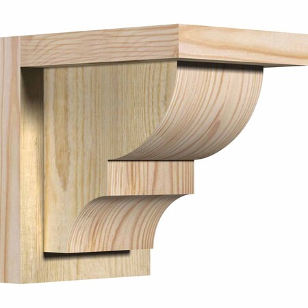 Ekena Millwork Ridgewood Rough Sawn Corbel w/Backplate, Douglas Fir, 6"W x 8"D x 8"H COR06X08X08RID01RDF